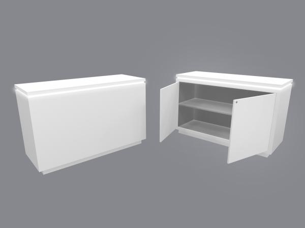 MOD-1599 Trade Show Custom Counter with Doors and Interior Shelf -- Image 3